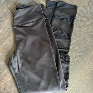 Walkpop Black Leggings with Mesh Detail Size Small